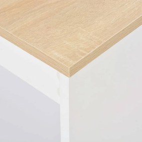 vidaXL Τραπέζι Μπαρ με Ράφι Λευκό 110 x 50 x 103 εκ.