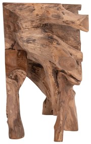 Κονσόλα GRIMAL Ξύλο Teak (Ρίζα) Φυσικό 125x46x80Υ εκ. 125x46x80 εκ.