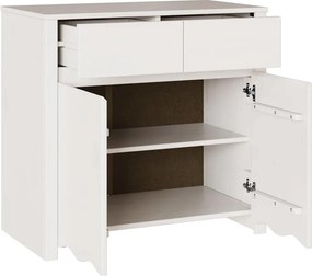 vidaXL Πλαϊνό γραφείο με συρτάρι Drammen Λευκό 79 x 43 x 75.5 εκ.