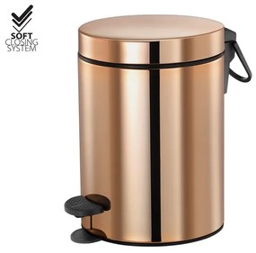 Χαρτοδοχείο 5lt  Χρώμα Rose Gold 24K Soft Closιng Sanco Waste Bins 90680-A06