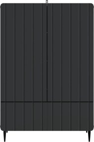 vidaXL Πλαϊνό γραφείο Μαύρο 66 x 34,5 x 97 εκ. Επεξεργασμένο Ξύλο