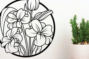 Intra απο ξύλο plywood Χρώμα wenge 3mm-4mm πάχος - κοπής με λέιζερ λουλουδιών, τέχνη χαρακτικής Δίασταση 40x50 cm INTRAFABR-75083025