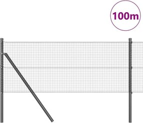 vidaXL Στύλος Περιφράξεων Γκρι 100 x 0,5 m (19 x 19 mm πλέγμα)
