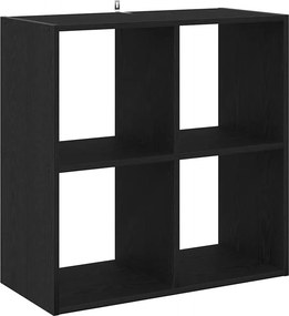 vidaXL Βιβλιοθήκη Μαύρη Οξυά 68.5 x 32 x 68.5 εκ