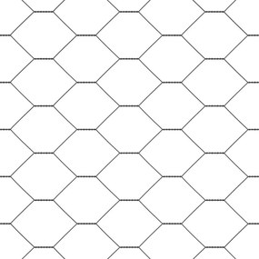 vidaXL Εξαγωνικός φράχτης Γκρι 1.2 x 10 m Ατσάλι