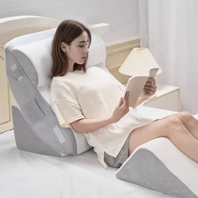 VEVOR Orthopedic Bed Wedge Pillow 4 Pcs Adjustable for Back Leg Neck GERD Sleep