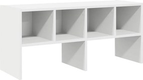 vidaXL Ράφι παπουτσιών στοιβαζόμενο λευκό 89,5x30x40 cm