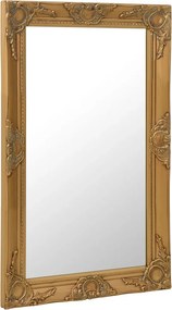 vidaXL Καθρέφτης Τοίχου με Μπαρόκ Στιλ Χρυσός 50 x 80 εκ.