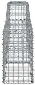 vidaXL Συρματοκιβώτια Τοξωτά 4 τεμ. 400x50x80/100 εκ. Γαλβαν. Ατσάλι