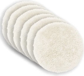 vidaXL Κάλυμμα Μαξιλαριού 6 pcs HEERLEN Λευκό Ø 30 cm PV Φλίς