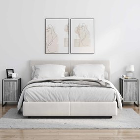 vidaXL Κομοδίνο Γκρίζο Σονομα 39,5 x 30 x 50 εκ Επεξεργασμένο ξύλο