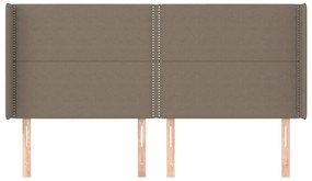 vidaXL Κεφαλάρι με Πτερύγια Taupe 183x16x118/128 εκ. Υφασμάτινο