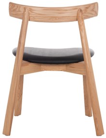 KΑΡΕΚΛΑ ΤΡΑΠΕΖΑΡΙΑΣ SEKAN HM18245.04 RUBBERWOOD-ΜΑΥΡΟ PU 60x54x72Υεκ