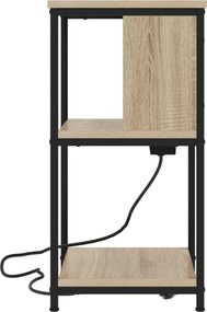 vidaXL Κομοδίνο 2 τεμ. Δρύς Sonoma 38 x 31 x 61 εκ Επεξεργασμένο Ξύλο