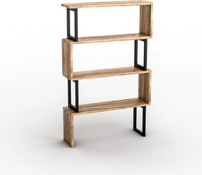 Βιβλιοθήκη Καρυδί CLUZON 80x22x128