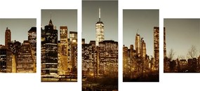 Κέντρο εικόνων 5 τμημάτων Νέα Υόρκη - 100x50