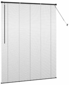 vidaXL Ρολό Παραθύρου με κουρτίνες Μαύρο Αλουμίνιο