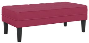 vidaXL Παγκάκι Βαθύ Κόκκινο 113x57x39 εκ. Βελούδο
