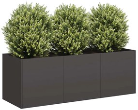 vidaXL Ζαρντινιέρα Μαύρη 120x40x40 εκ. από Χάλυβα Ψυχρής Έλασης
