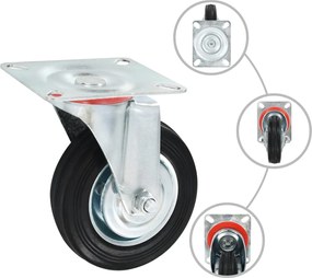 vidaXL Ρόδες Περιστρεφόμενες 24 τεμ. 100 χιλ.