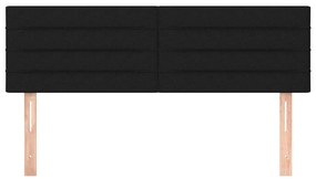 vidaXL Κεφαλάρια Μαύρα 144x5x78/88 εκ. Ύφασμα
