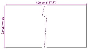 Διαχωριστικό Βεράντας Λευκό 400 x 90 εκ. από Συνθετικό Ρατάν - Λευκό