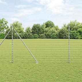 vidaXL Περίφραξη αγρού Ασημί 50 x 1.6 m Γαλβανισμένος χάλυβας