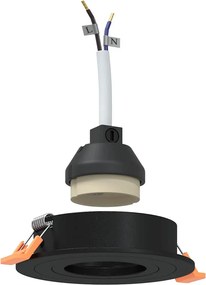 vidaXL Σποτ 6 pcs Μαύρο 9 x 9 x 2 εκ. Αλουμίνιο