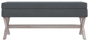 vidaXL Σκαμπό Αποθήκευσης Σκούρο Γκρι 110 x 45 x 49 εκ. Βελούδινο
