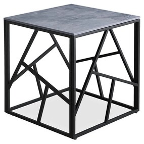 UNIVERSE 2 KWADRAT, coffee table, gray marble / black DIOMMI V-CH-UNIVERSE_2_KWADRAT-LAW