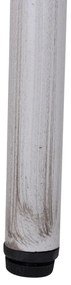 Τραπέζι HARLOW Αλουμινίου Bamboo Look Λευκή Πατίνα με Γυαλί 70x70x76 εκ. 70x70x76 εκ.