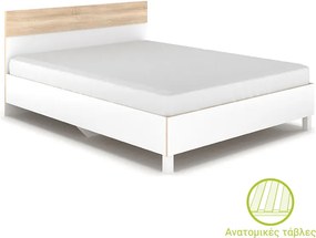 Κρεβάτι Awell pakoworld sonoma-λευκό 160x200εκ
