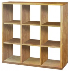 Βιβλιοθήκη με κύβους 3x3 σε ανυγκρέ χρώμα 110x35x110  SB 40-ANIGRE