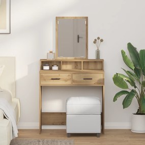 vidaXL Τουαλέτα με Συρτάρια από ξύλο δρυός 79x41x140 εκ.