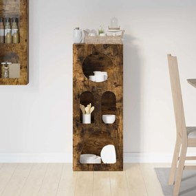 vidaXL Πλαϊνό γραφείο Καπνιστό Δρύς 40 x 35 x 100.5 εκ