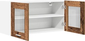 vidaXL Κρεμαστό ντουλάπι Παλαιό Ξύλο και Λευκό 80 x 31 x 40 εκ