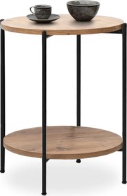 Τραπεζάκι βοηθητικό Argento Megapap χρώμα pine oak 43x43x60εκ.