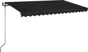 vidaXL Αναδιπλούμενη τέντα Ανθρακί 400 x 350 εκ Πολυεστέρας
