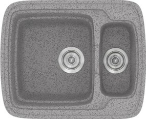 Kitchen Sink Sanitec Classic 314 Inset 60x51 cm Granite Grey