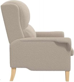 vidaXL Πολυθρόνα Ανοιχτό γκρι Απαλό ύφασμα Sherpa