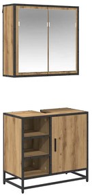 vidaXL Σετ Επίπλων Μπάνιου 2 pcs Artisan Oak Επεξεργασμένο ξύλο