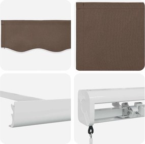 vidaXL Χειροκίνητη Τέντα 5 x 3 m Taupe 100% Πολυεστέρας