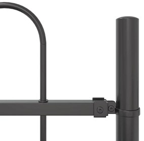 vidaXL Γκρι Φράχτης Κήπου με Hoop Κορυφή - 13.6 x 0.8 μ Σίδηρος