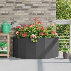 vidaXL Γλάστρα Μαύρο 120 x 60 x 50 εκ. Ατσάλι