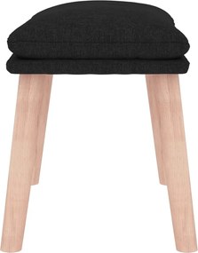 vidaXL Υποπόδιο Μαύρο 45 x 29,5 x 35 εκ. Υφασμάτινο
