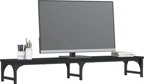 vidaXL Βάση Οθόνης Μαύρη 105 x 23 x 15,5 εκ. από Επεξεργασμένο Ξύλο