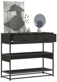 vidaXL Τραπέζι Κονσόλα Μαύρο 90x35x80 εκ. Επεξεργασμένο Ξύλο