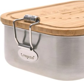 Laessig Φαγητοδοχείο inox με καπάκι bamboo, Garden Explorer