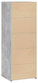 vidaXL Ντουλάπι Γκρι Σκυρ. 45x41x124 εκ. από Επεξεργασμένο Ξύλο