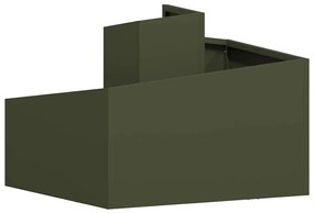 vidaXL Γλάστρα Κήπου Λαδί 60 x 60 x 50 εκ Ατσάλι